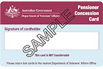 Department of Veterans' Affairs Pensioner Concession Card